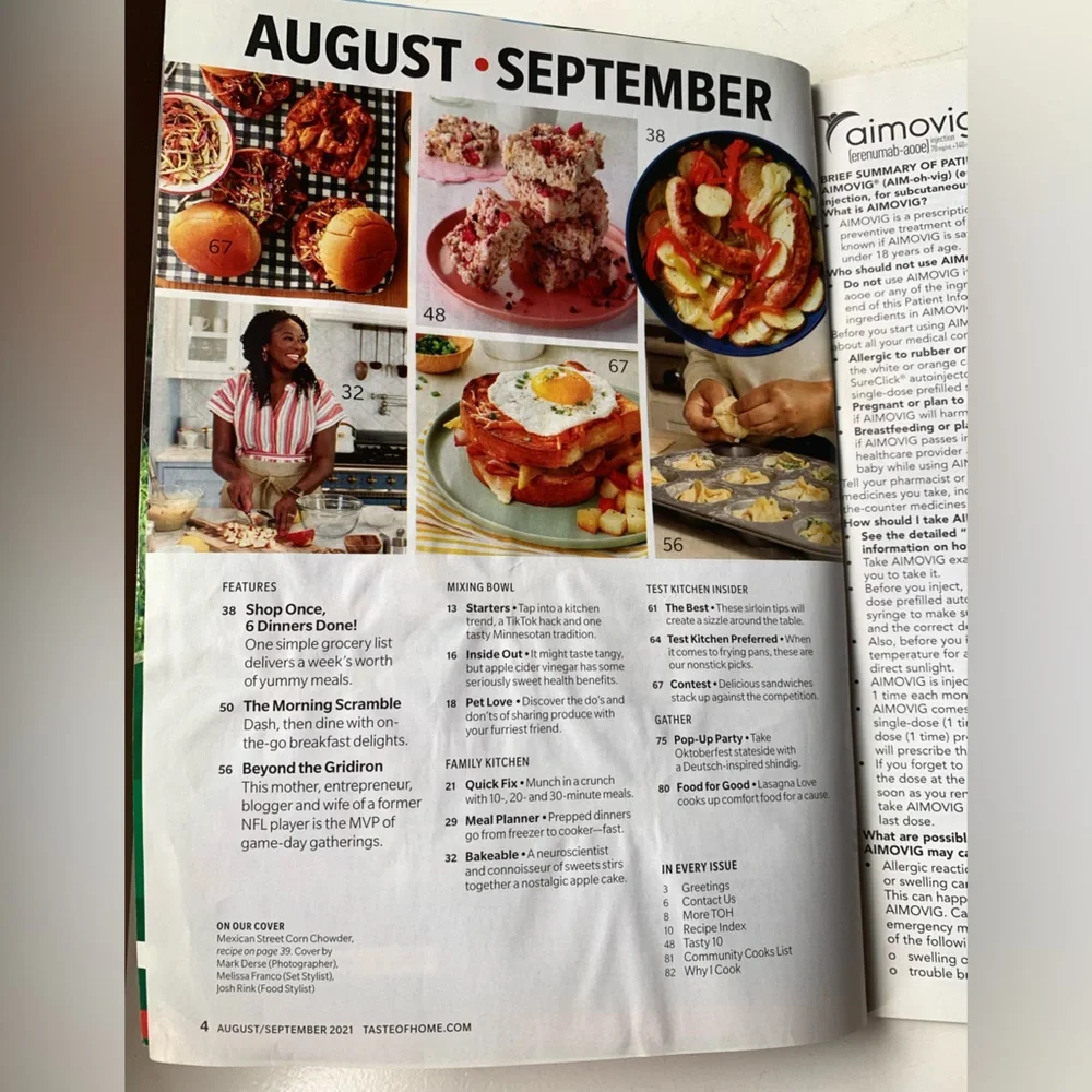TASTE of HOME Magazine Issue AUG/SEPT 2021 Quick & Easy Weeknight Dinners